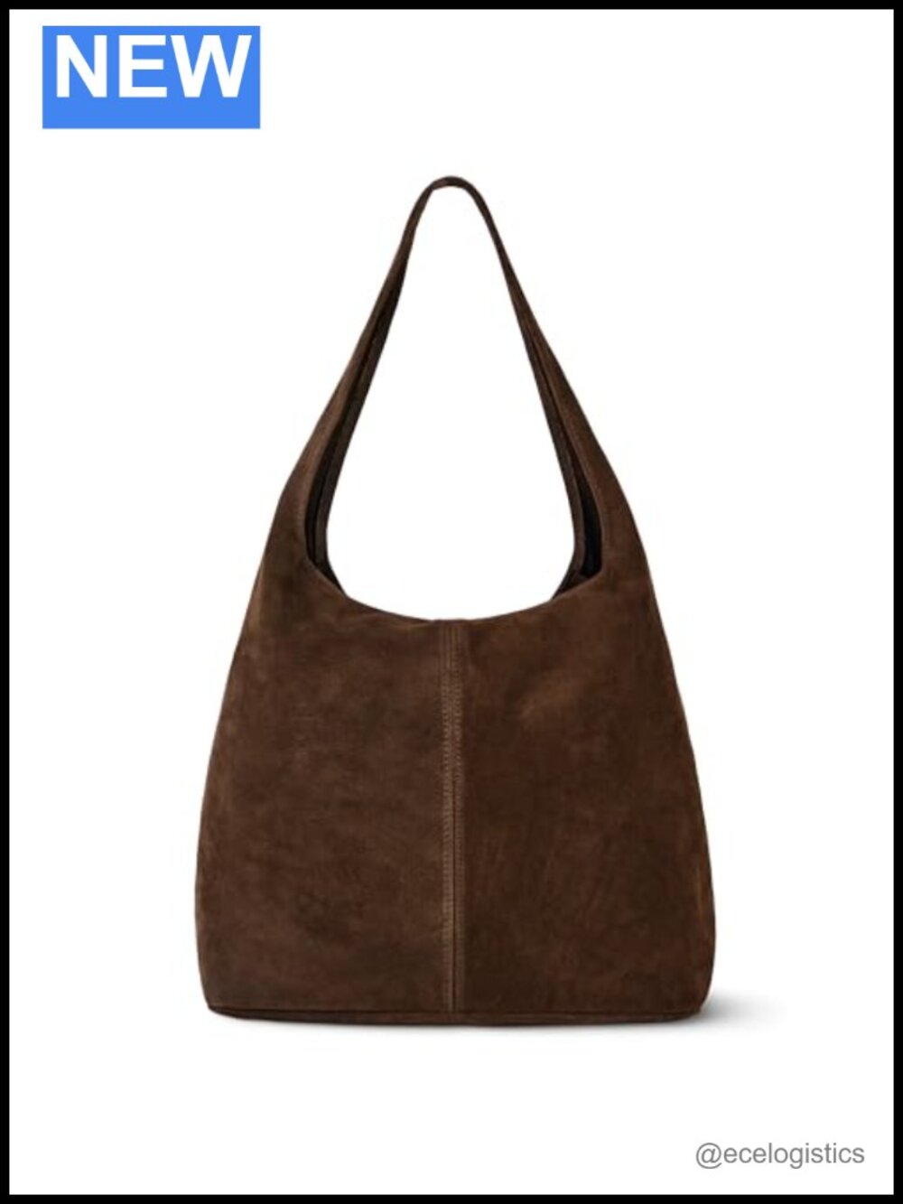 Genuine Suede Hobo Bag for Women with Zipper and Single Strap, Italian Leather